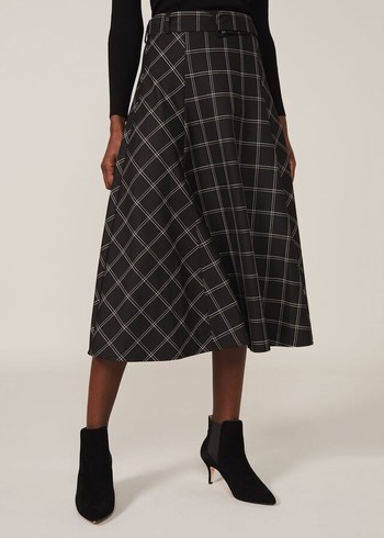 Phase Eight Check A Line Skirts Black/Multicolor Australia | RQ9452103